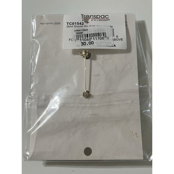 Studio Ville Enameled Crystals Christmas Gnome $30 NIP Santa Gnome Candy Cane - Picture 8 of 8